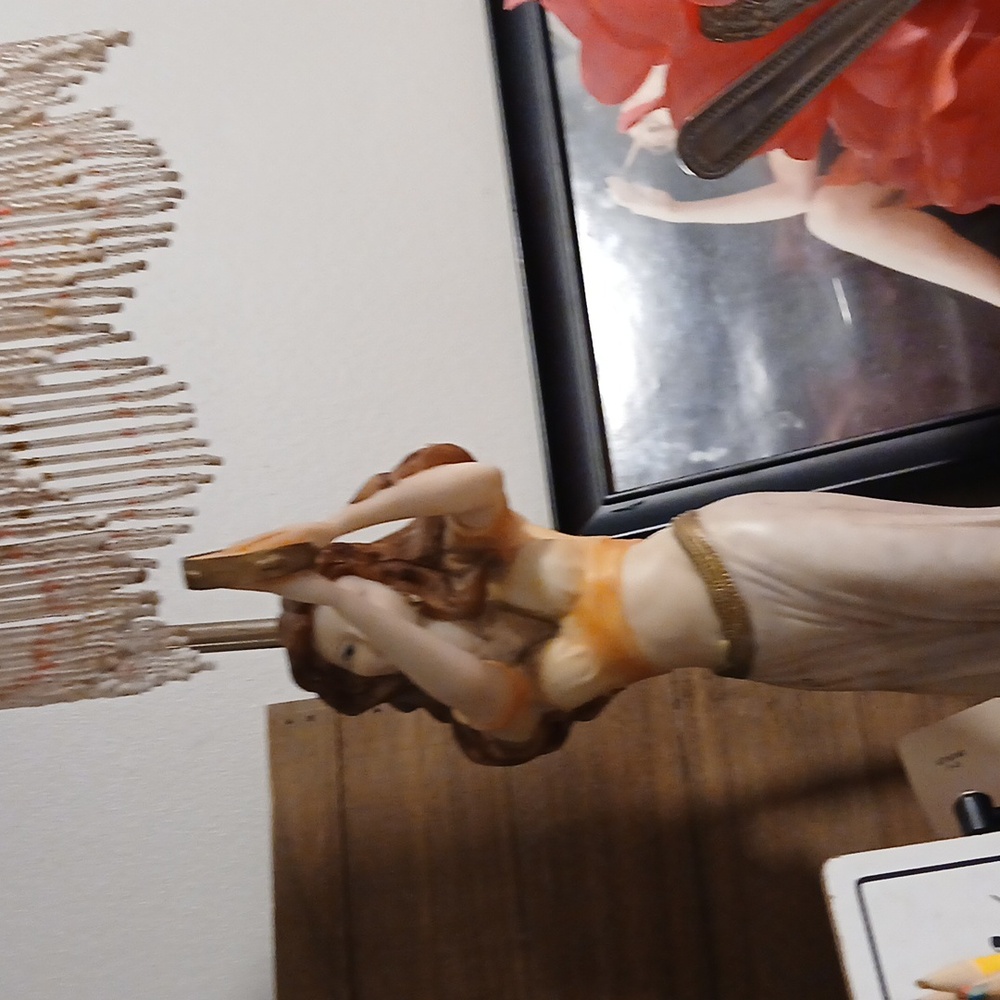 Graceful Tan and Gold Home Figurine